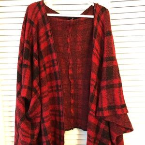 Super soft and comfy flannel pattern poncho